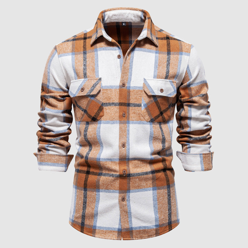 Remy Doir Classic Autumn Plaid Shirt