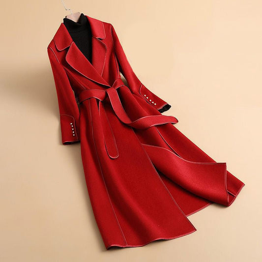 Amelie Fleur Cashmere Touch Trench Coat - Infinityloyal