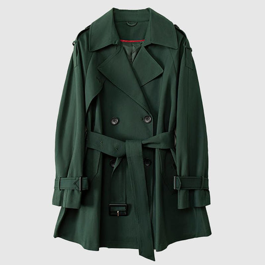 Amelie Fleur Emerald Trench Coat - Infinityloyal