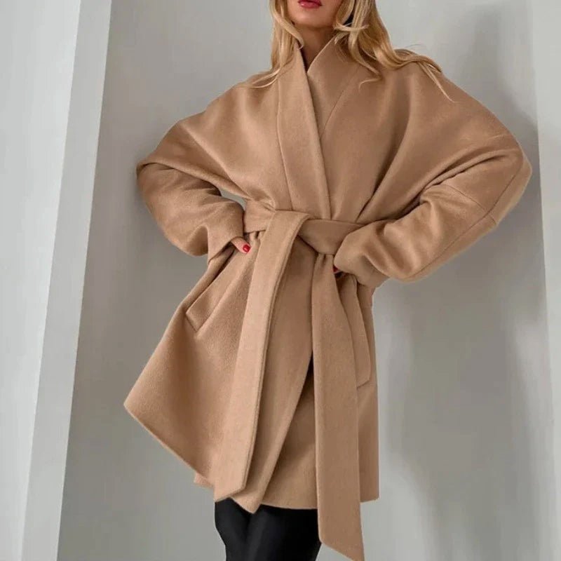 Amelie Fleur Soft Wool Coat - Infinityloyal