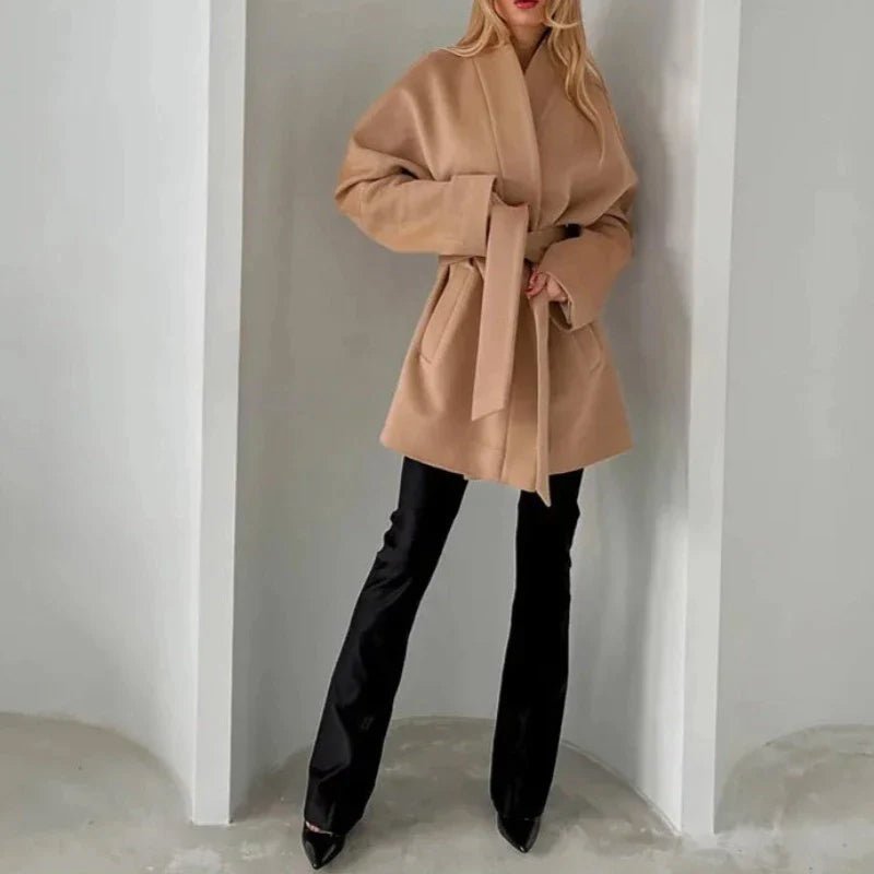Amelie Fleur Soft Wool Coat - Infinityloyal