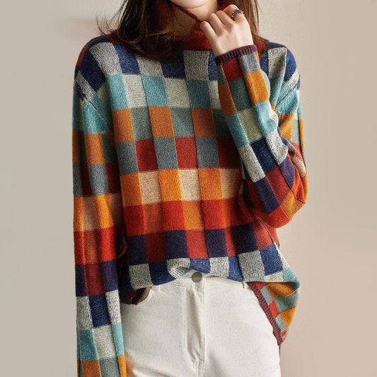 Amelie Vintage Patchwork Sweater - Infinityloyal