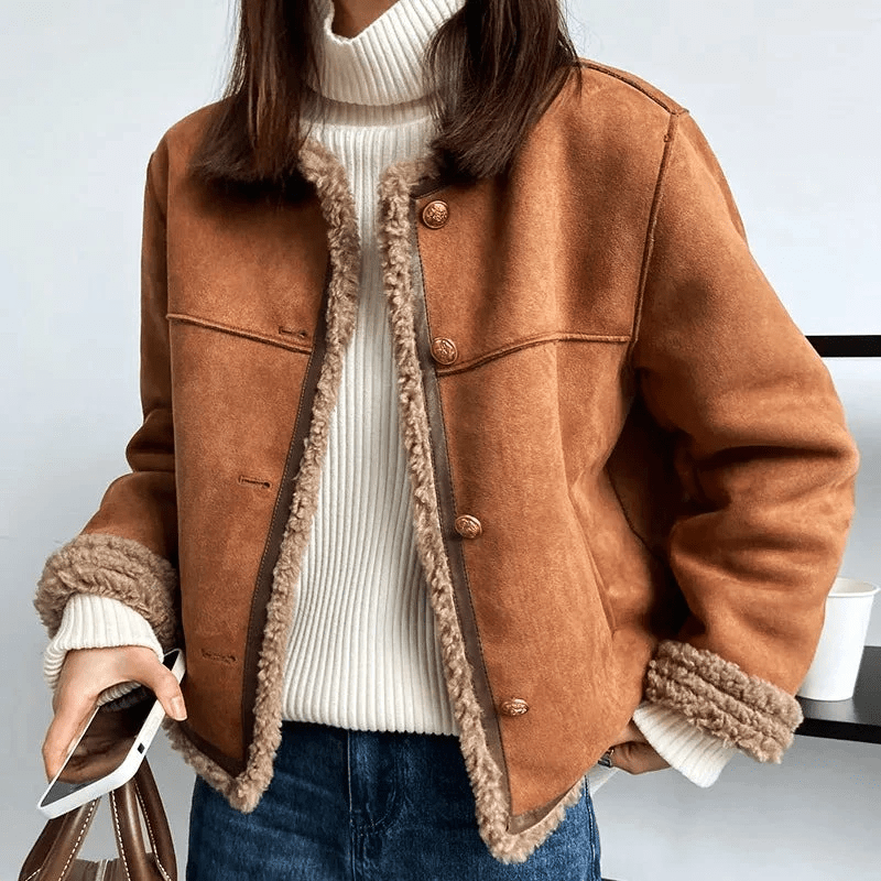 Amelie Winter Sherpa Lined Jacket - Infinityloyal