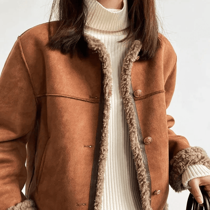 Amelie Winter Sherpa Lined Jacket - Infinityloyal
