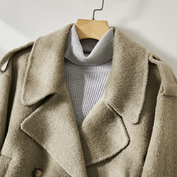 Bella British Cropped Wool Coat - Infinityloyal