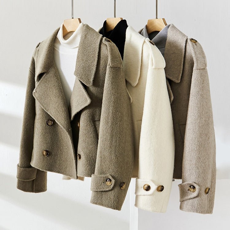 Bella British Cropped Wool Coat - Infinityloyal