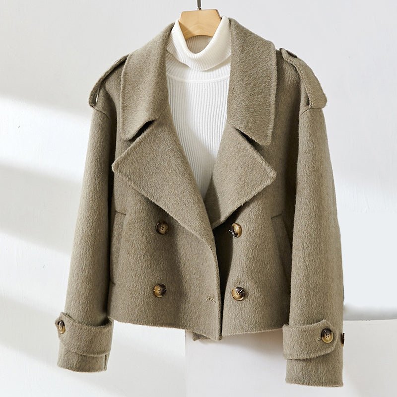 Bella British Cropped Wool Coat - Infinityloyal