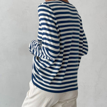 Bella Chic Striped Long - Sleeve Shirt - Infinityloyal