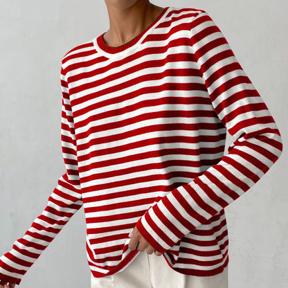Bella Chic Striped Long - Sleeve Shirt - Infinityloyal