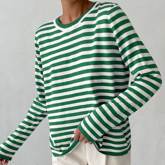 Bella Chic Striped Long - Sleeve Shirt - Infinityloyal