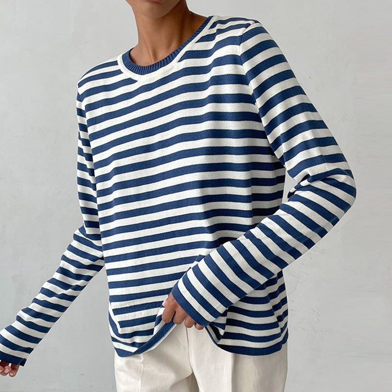 Bella Chic Striped Long - Sleeve Shirt - Infinityloyal