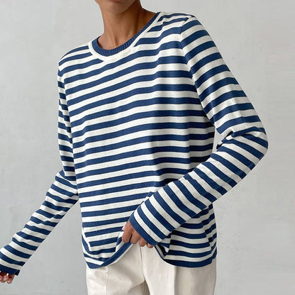Bella Chic Striped Long - Sleeve Shirt - Infinityloyal