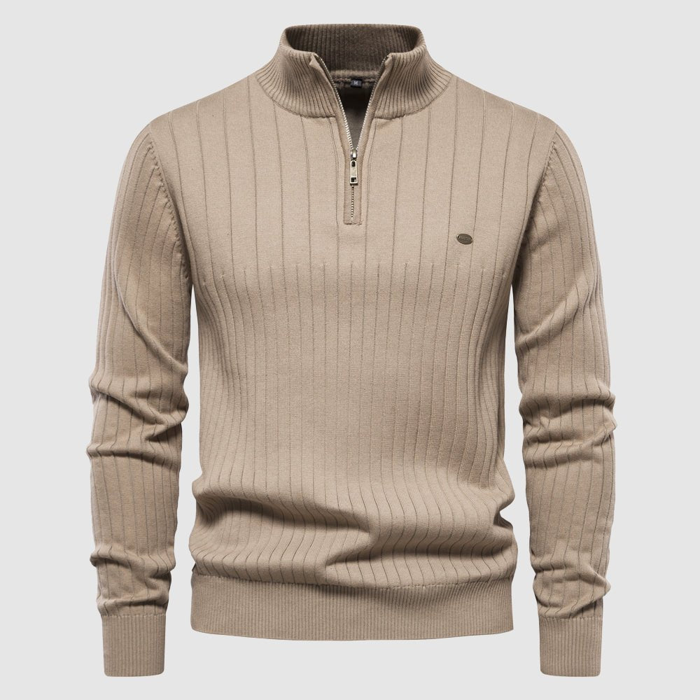 Bristol Cotton Zipper Sweater - Infinityloyal