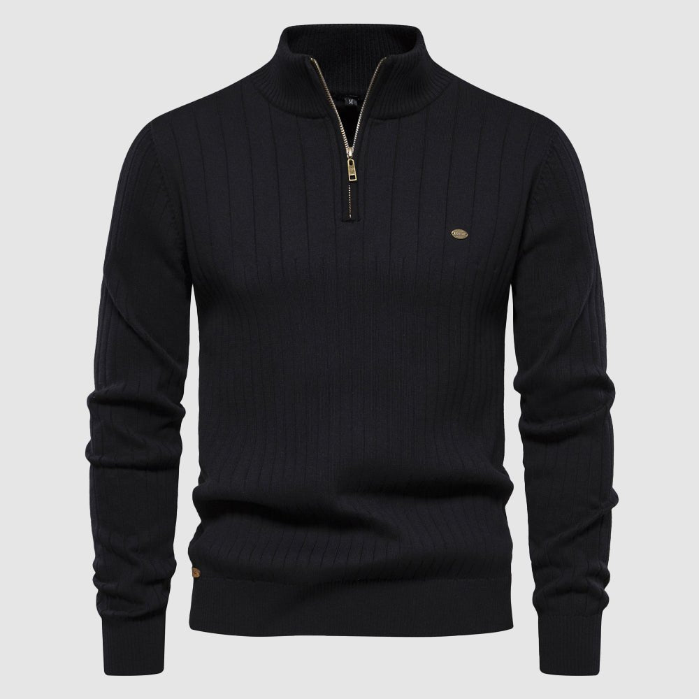 Bristol Cotton Zipper Sweater - Infinityloyal
