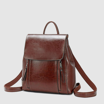 Chloe Marie Polished Leather Backpack - Infinityloyal