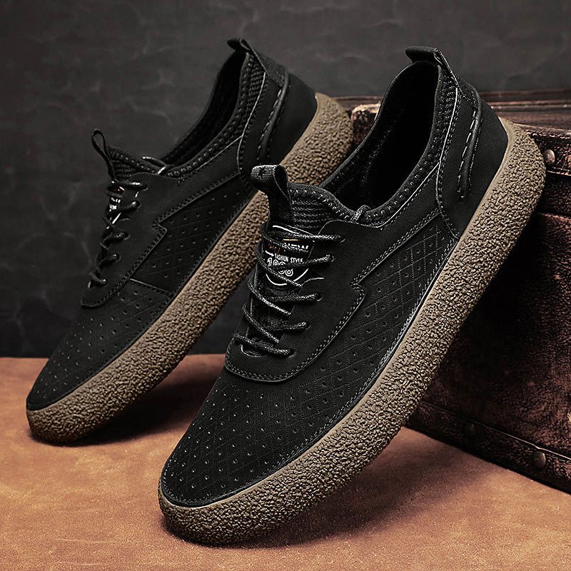 Elevate Thick Sole Leather Sneakers - Infinityloyal