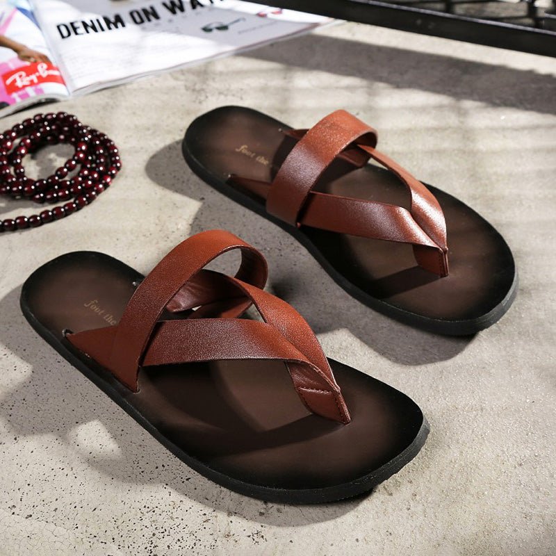 Guardian Genuine Leather Flip Flops - Infinityloyal