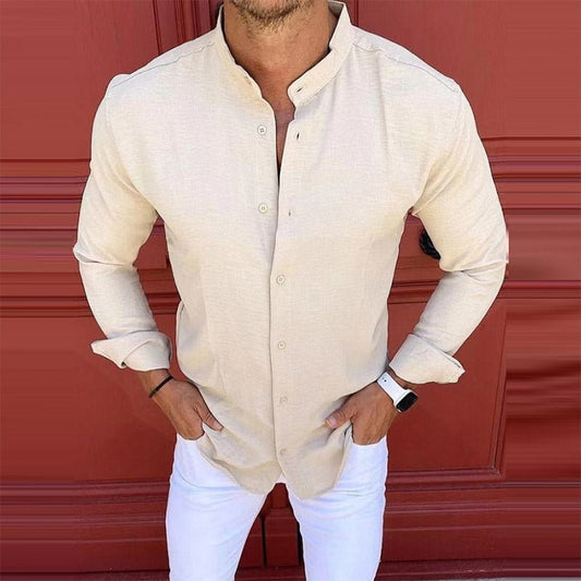 Ibiza Long - Sleeve Linen Shirt - Infinityloyal