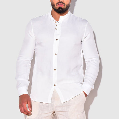 Islander Long Sleeve Linen Shirt - Infinityloyal