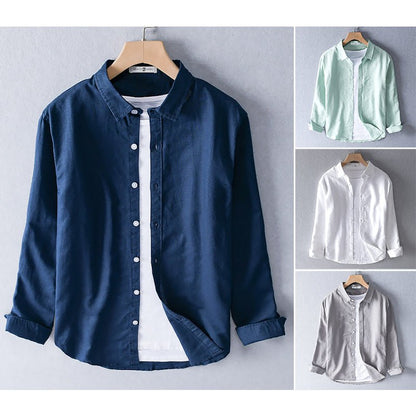 Jack Washington Casual Cotton Linen Shirt - Infinityloyal