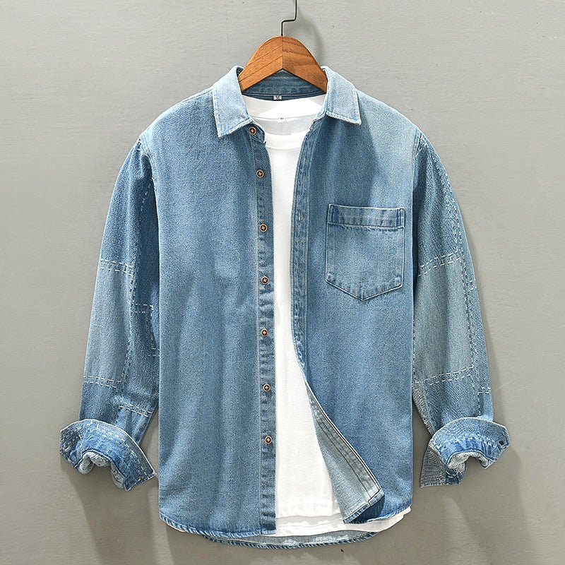 Jack Washington Classic Spring Denim Shirt - Infinityloyal