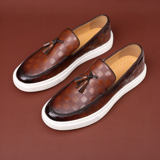 Jack Washington Embossed Loafers - Infinityloyal