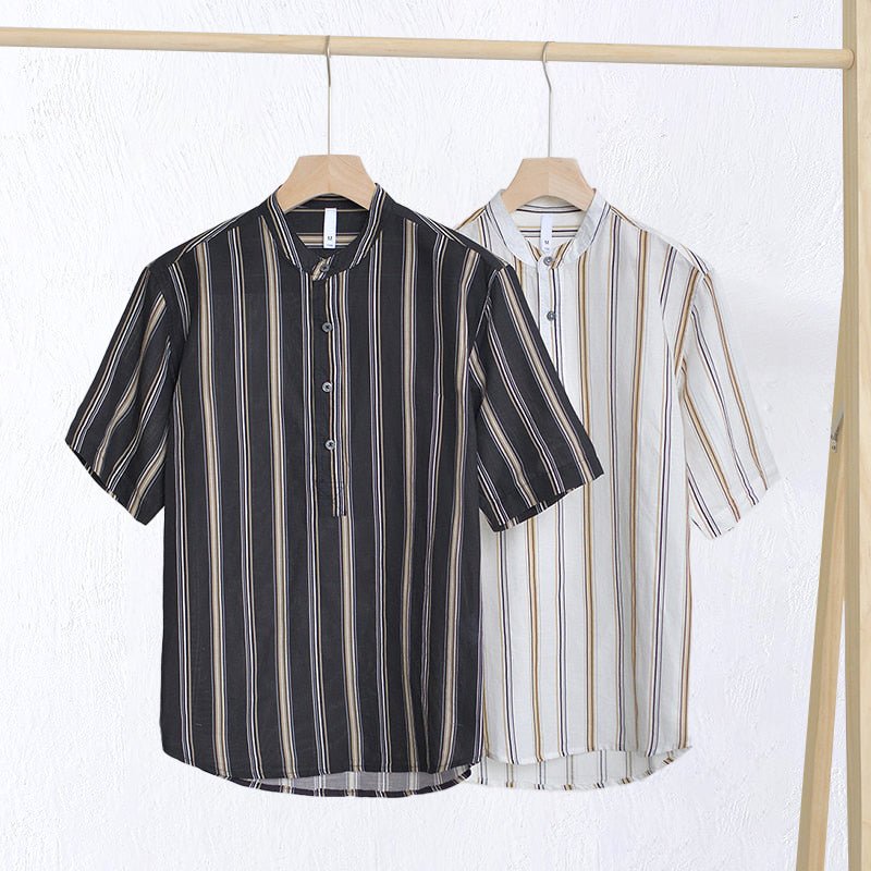 Jack Washington Ibiza Striped Linen Shirt - Infinityloyal