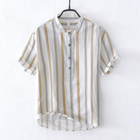 Jack Washington Ibiza Striped Linen Shirt - Infinityloyal