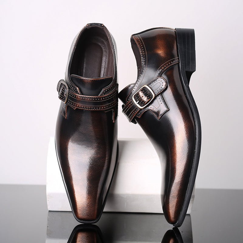 Jack Washington Lacquered Monk Shoes - Infinityloyal