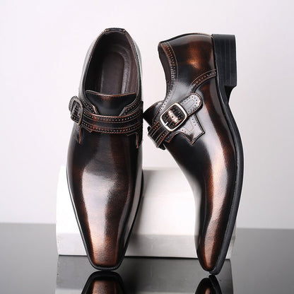 Jack Washington Lacquered Monk Shoes - Infinityloyal