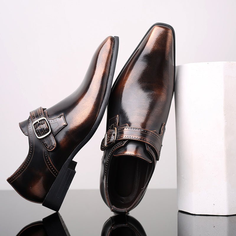 Jack Washington Lacquered Monk Shoes - Infinityloyal