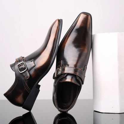 Jack Washington Lacquered Monk Shoes - Infinityloyal