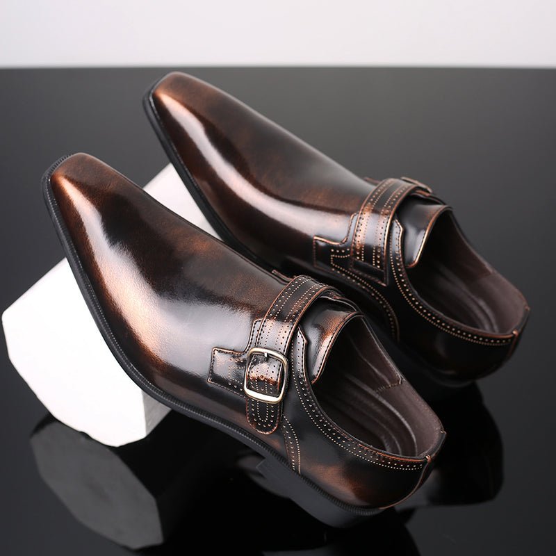 Jack Washington Lacquered Monk Shoes - Infinityloyal