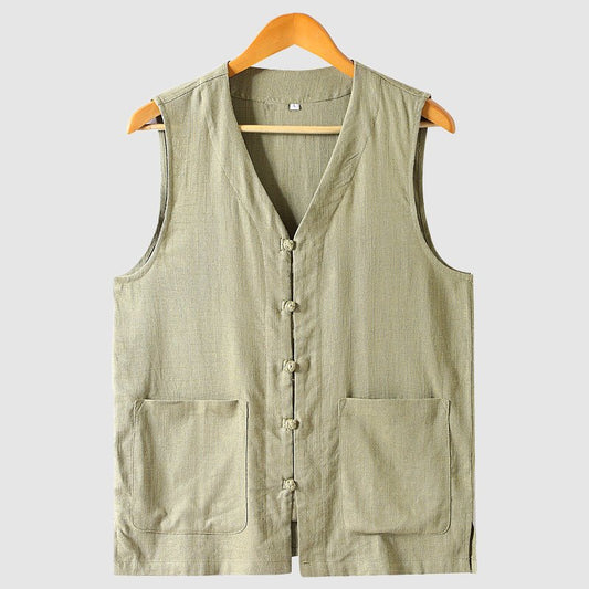 Jack Washington Linen Vest - Infinityloyal