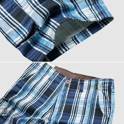 Jack Washington Plaid Cargo Shorts - Infinityloyal