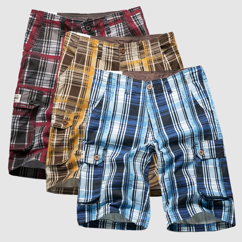 Jack Washington Plaid Cargo Shorts - Infinityloyal