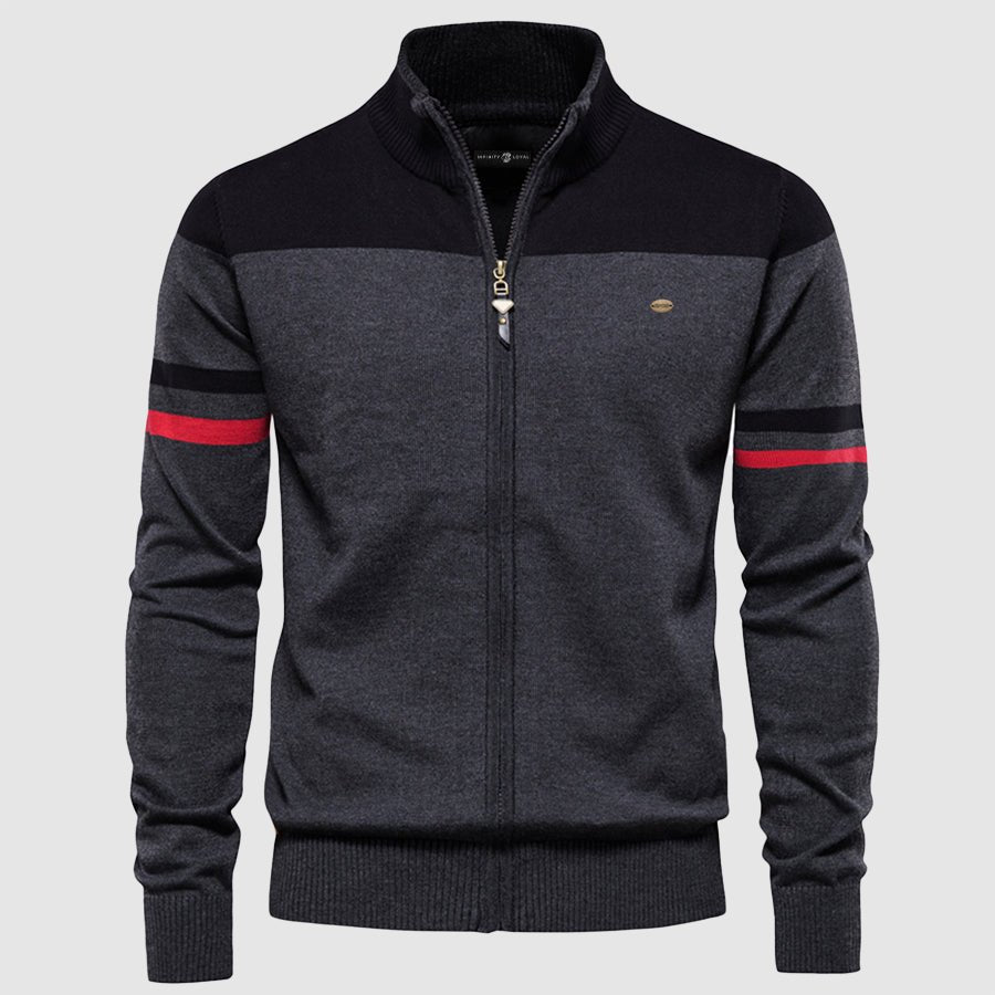 James Scott Cotton Zipper Cardigan - Infinityloyal