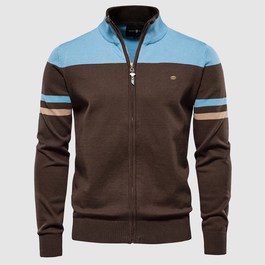 James Scott Cotton Zipper Cardigan - Infinityloyal