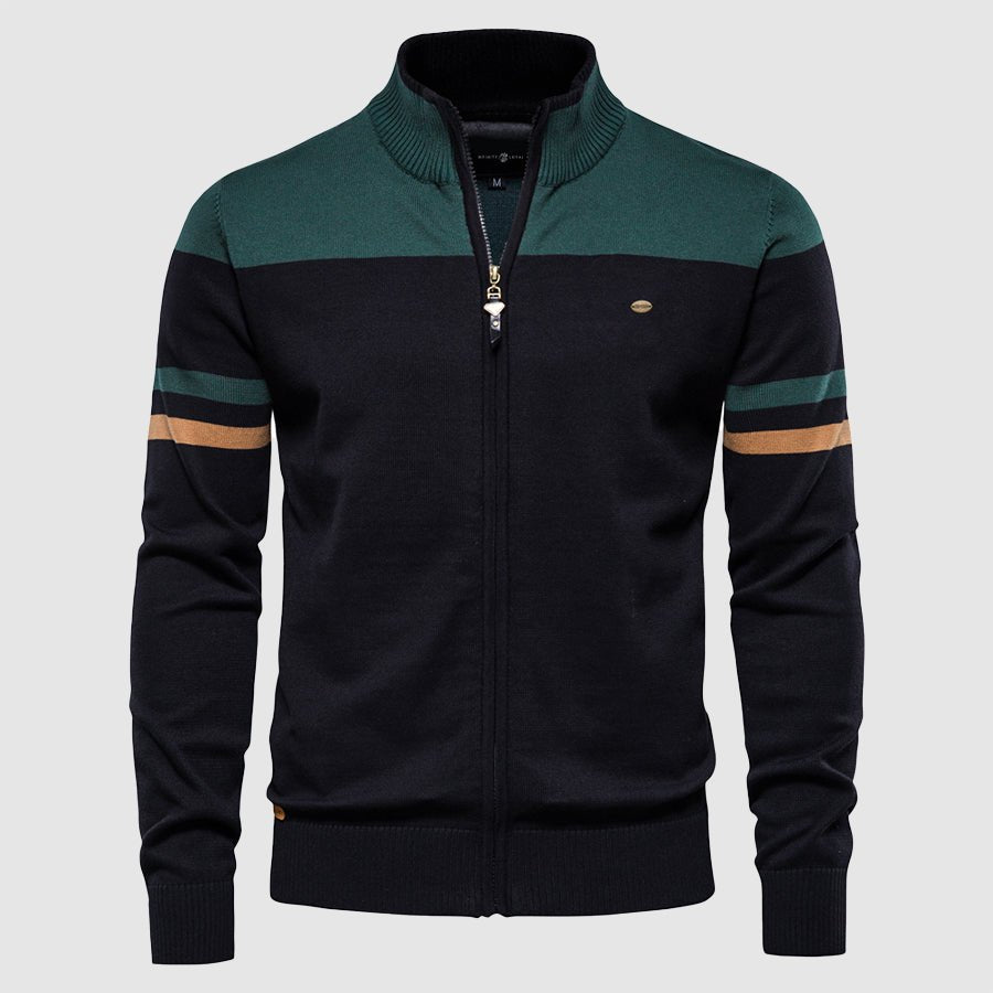 James Scott Cotton Zipper Cardigan - Infinityloyal