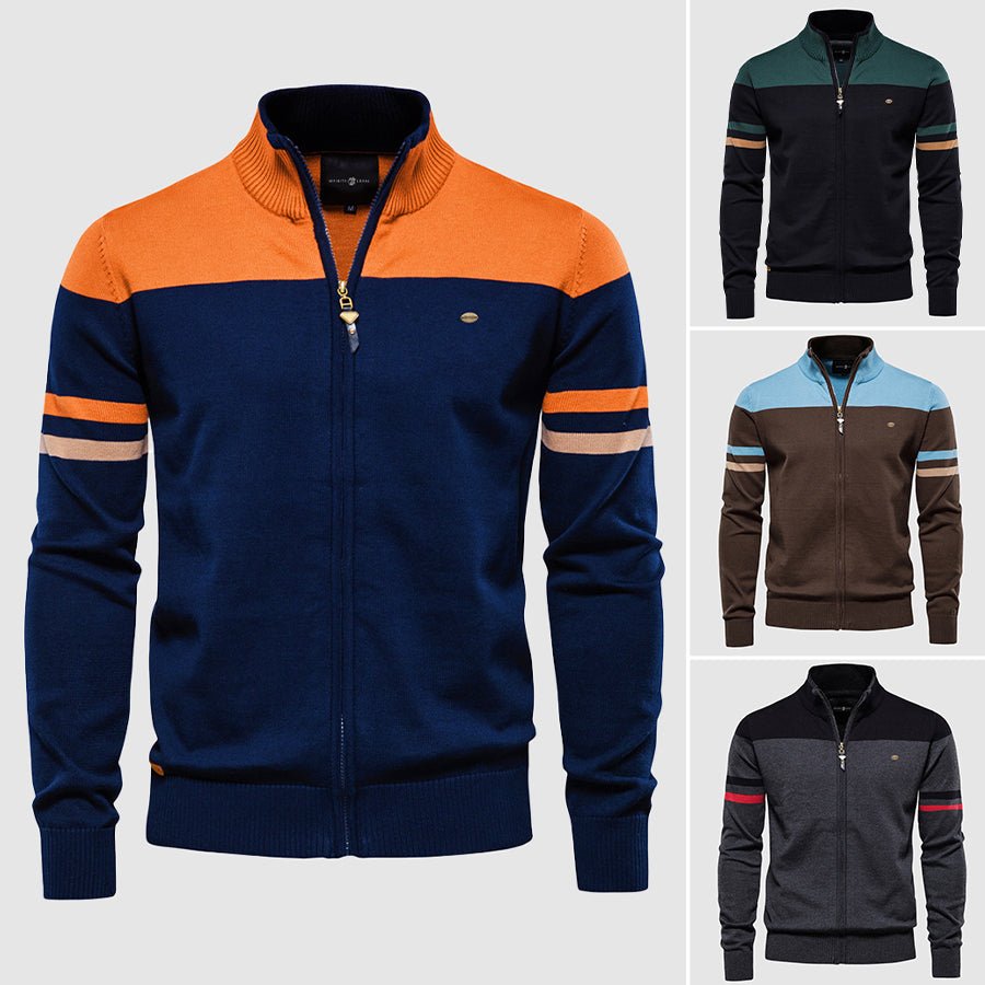 James Scott Cotton Zipper Cardigan - Infinityloyal