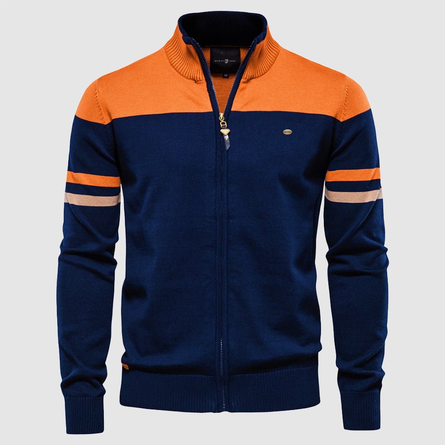 James Scott Cotton Zipper Cardigan - Infinityloyal