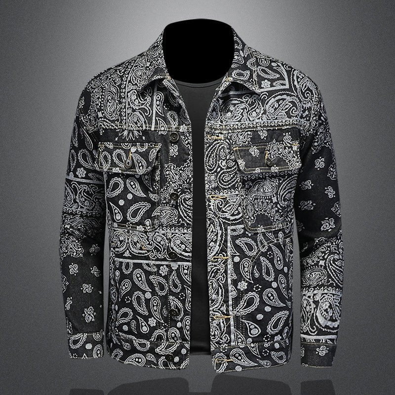 Jason Floral Print Denim Jacket - Infinityloyal