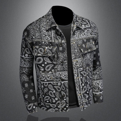 Jason Floral Print Denim Jacket - Infinityloyal