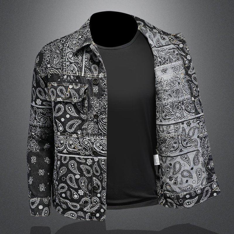 Jason Floral Print Denim Jacket - Infinityloyal