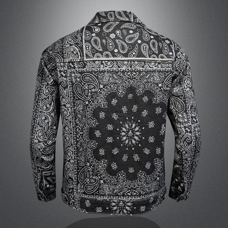 Jason Floral Print Denim Jacket - Infinityloyal