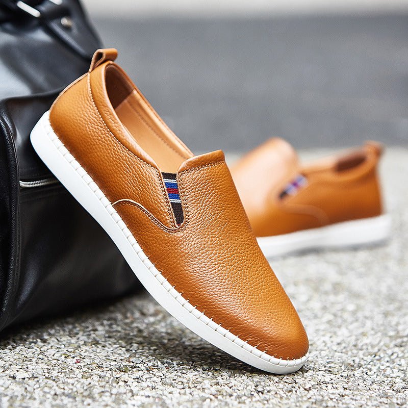 London Signature Leather Loafers - Infinityloyal