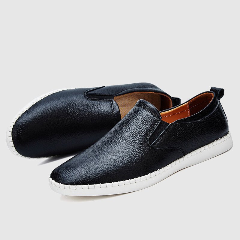 London Signature Leather Loafers - Infinityloyal