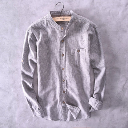 Malaga Long - Sleeve Linen Shirt - Infinityloyal