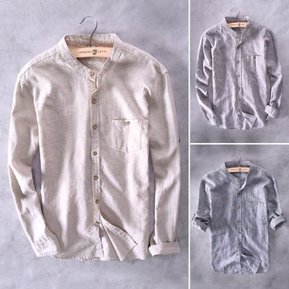 Malaga Long - Sleeve Linen Shirt - Infinityloyal