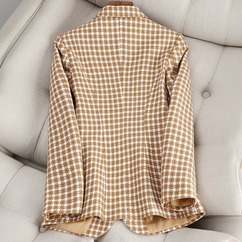 Plaid Formal Blazer by Emie Daly - Infinityloyal